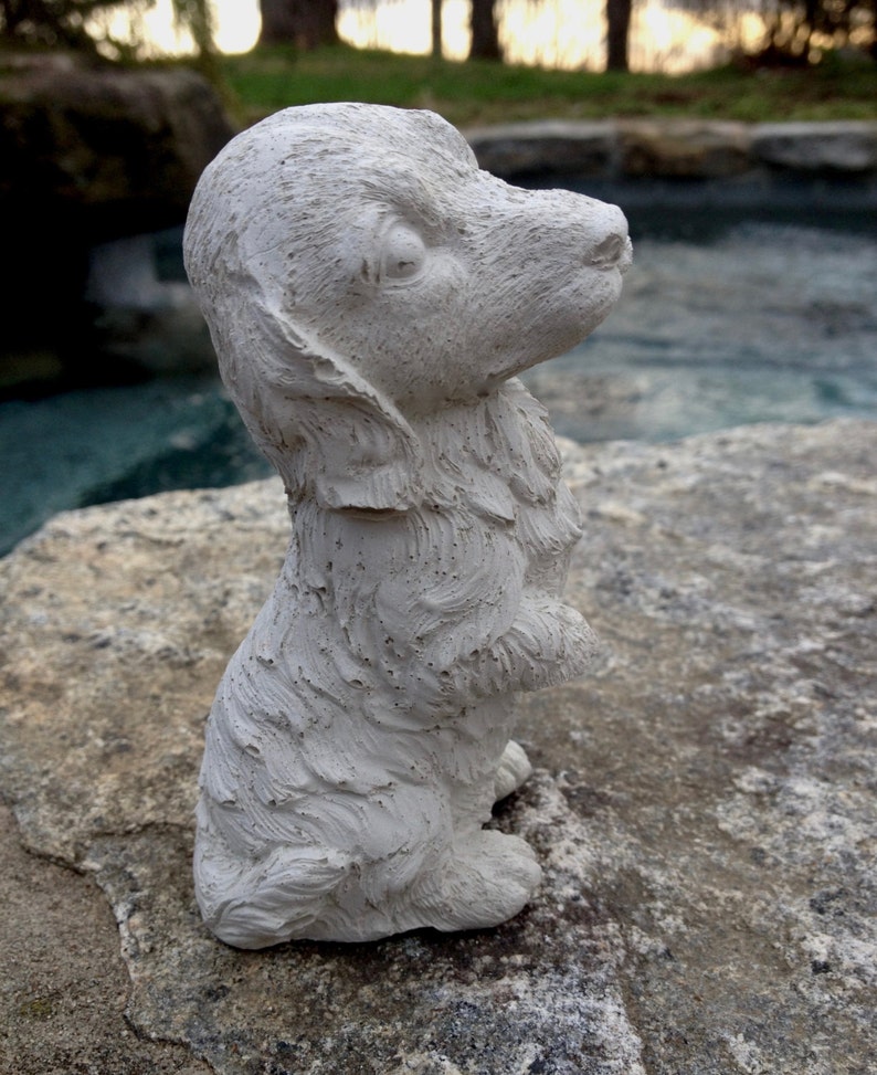Concrete Dachshund Statue Dog Garden Statues Concrete Garden Etsy