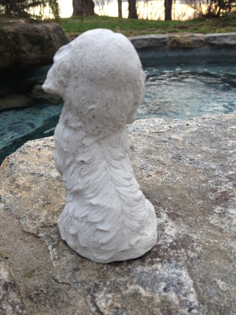 Concrete Dachshund Statue Dog Garden Statues Concrete Garden Etsy