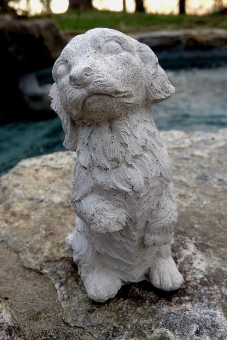 Concrete Dachshund Statue Dog Garden Statues Concrete Garden Etsy