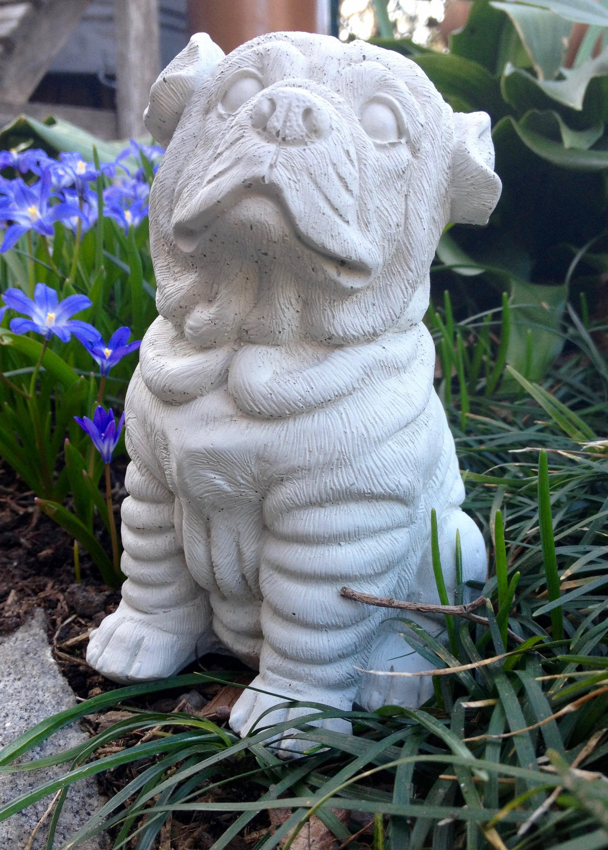 Concrete Sharpei Statue Dog Statues Garden Statues Concrete Etsy