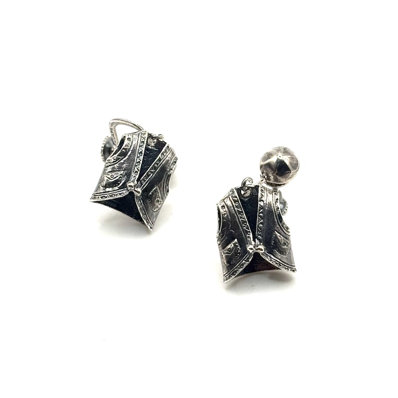 Boucles d'oreilles gilet à vis en argent sterling
