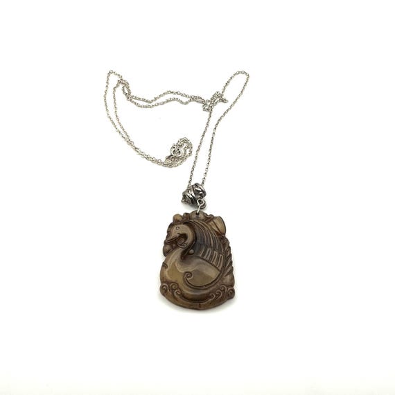 Brown Sugar Jade Pendant Necklace