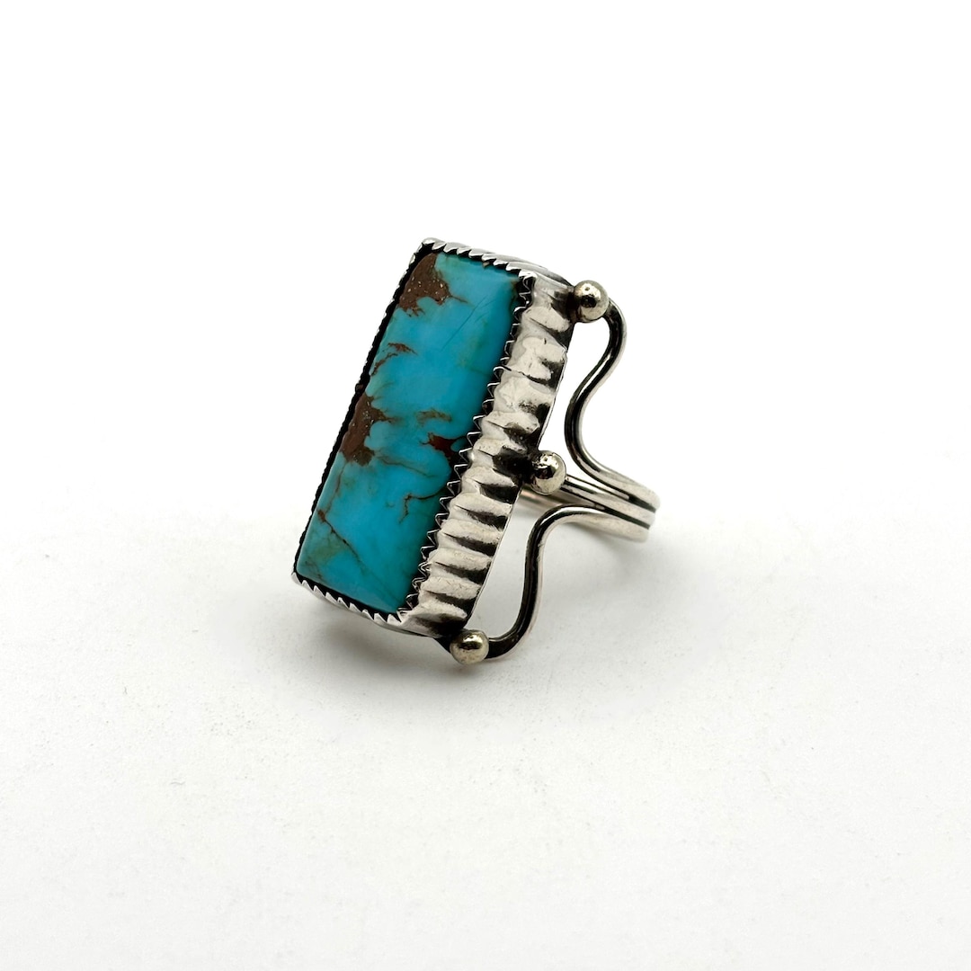 Sterling Silver and Turquoise Navajo Ring - Etsy