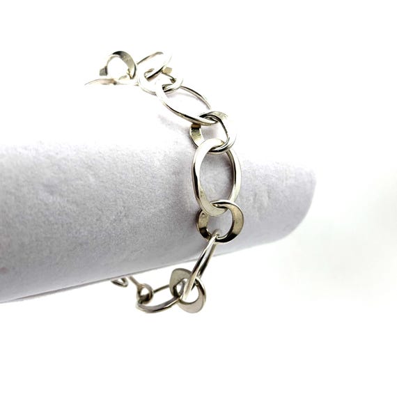 Sterling Silver Studio Handcrafted Modernist Brac… - image 3