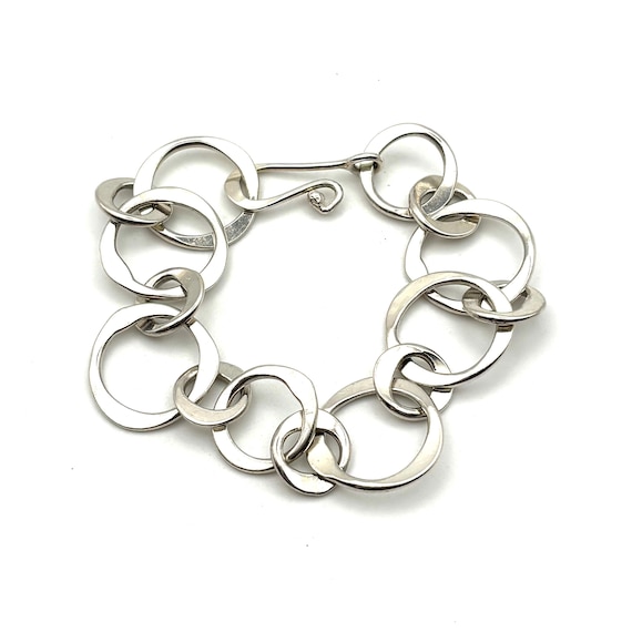 Sterling Silver Studio Handcrafted Modernist Brac… - image 4