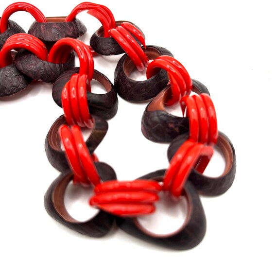 Retro Celluloid Statement Necklace - image 5