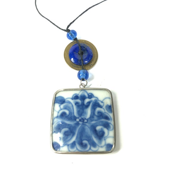 Antique Chinese Pottery Necklace - image 3
