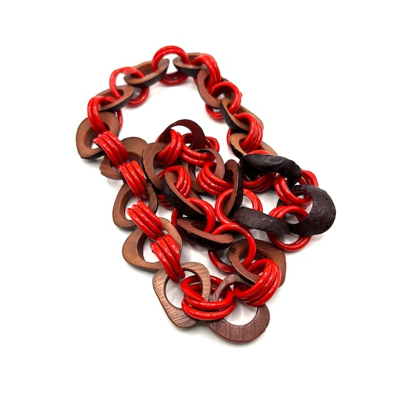 Retro Celluloid Statement Necklace - image 4