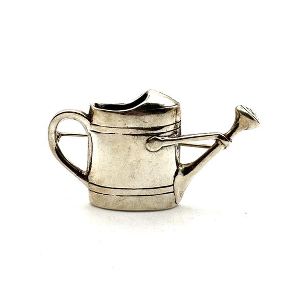 H & H DeMatteo Sterling Silver Watering Can Brooch