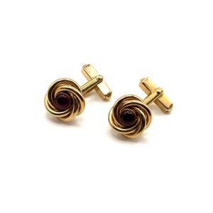 Gold Plated Swank Knot Cufflinks