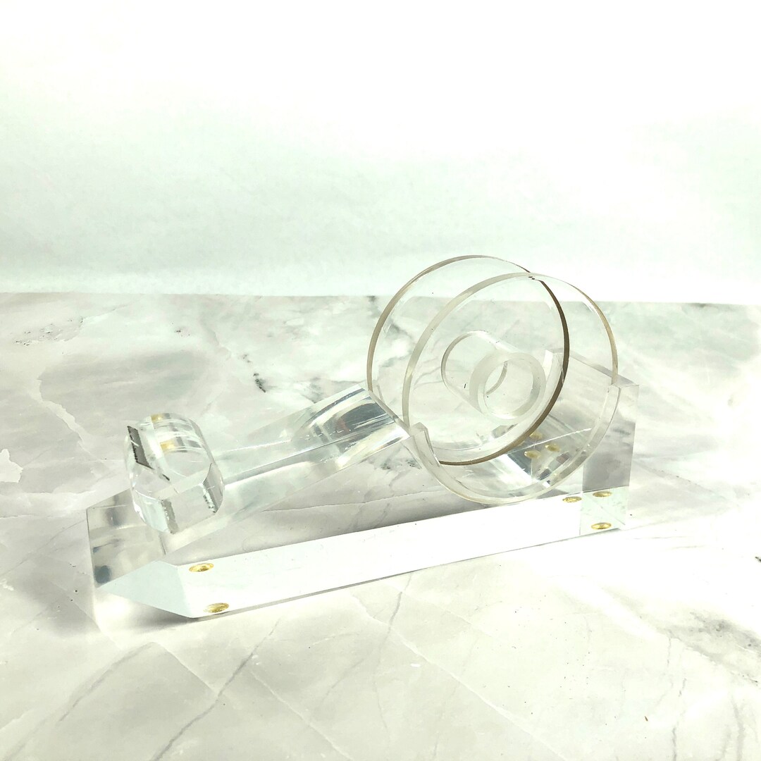 Vintage 1970s Lucite Tape Dispenser Etsy