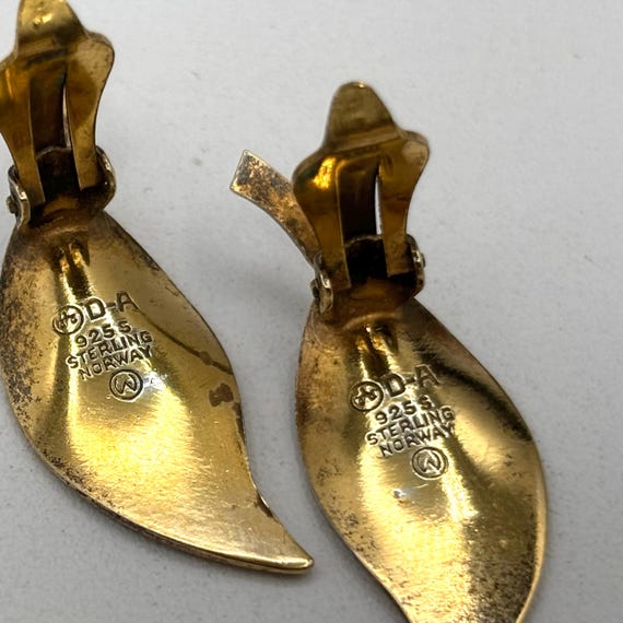 Pair of David Andersen Norway Enamel and Sterling… - image 4