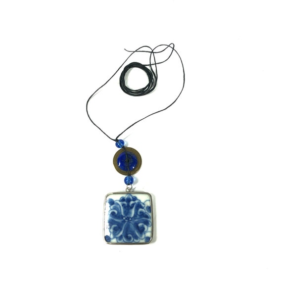 Antique Chinese Pottery Necklace - image 6