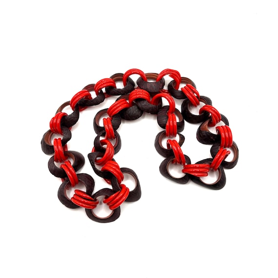 Retro Celluloid Statement Necklace - image 1