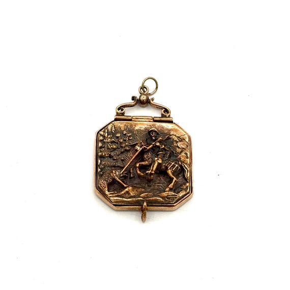 Antique Bronze Sundial Pendant