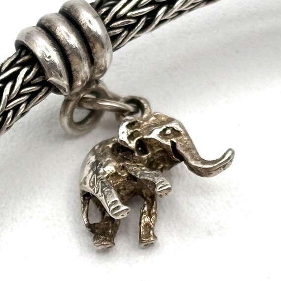 Balinese 925 Sterling Silver Elephant Charm Brace… - image 3