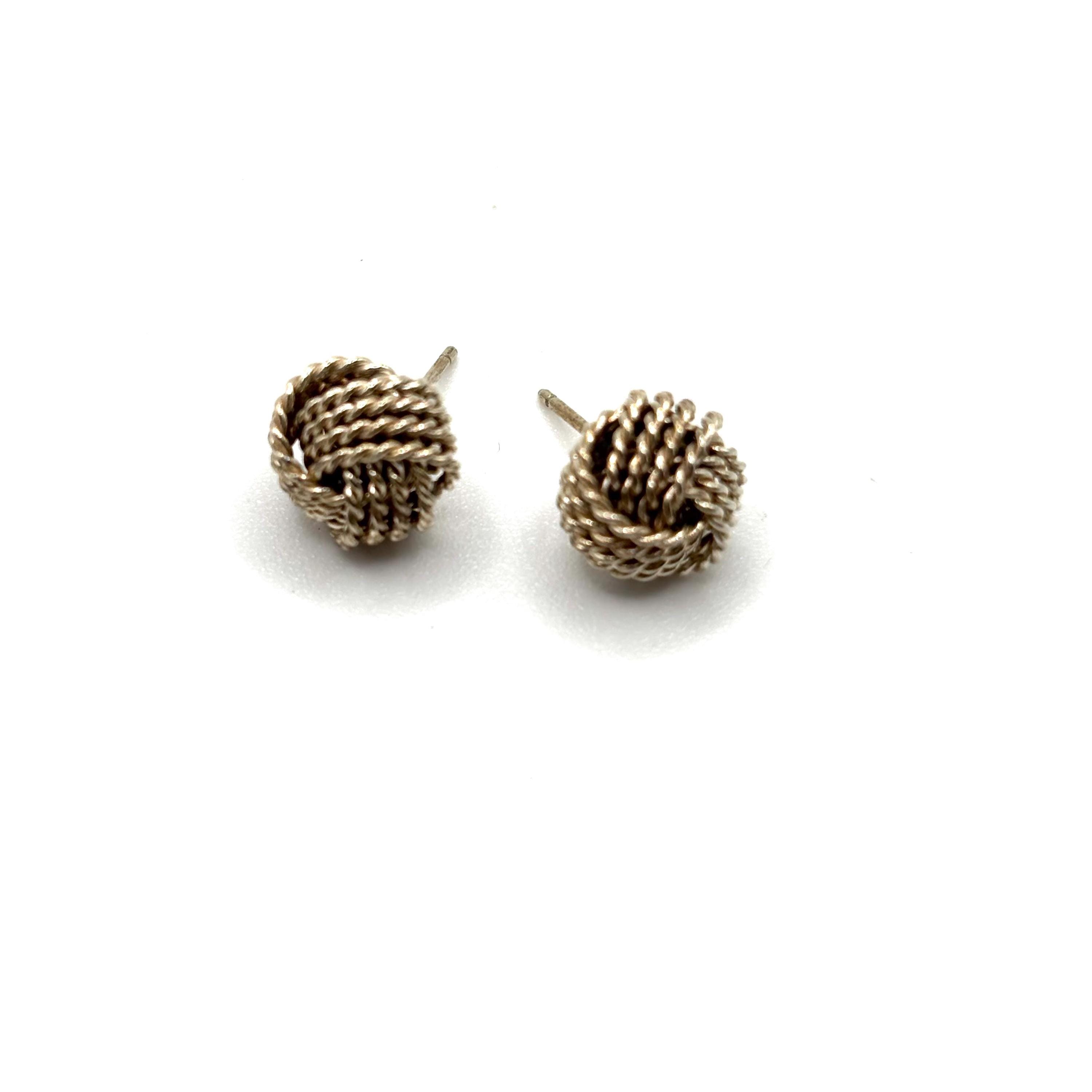 Tiffany & Co. Knot ピアス Vintage Tiffany & Co. Sterling Silver Somerset Twist Knot Post
