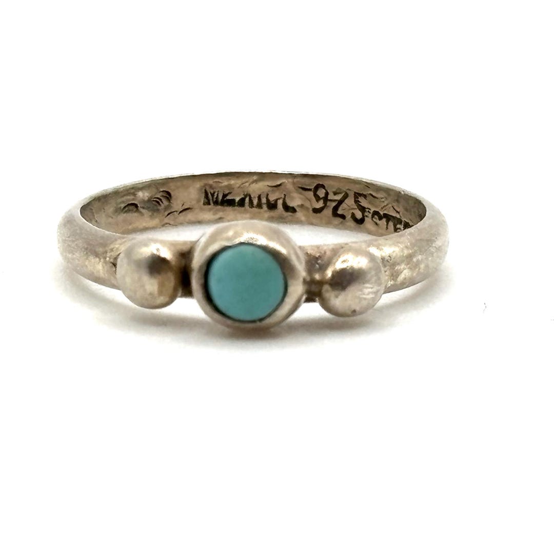 Sterling Silver and Turquoise Ring - Etsy