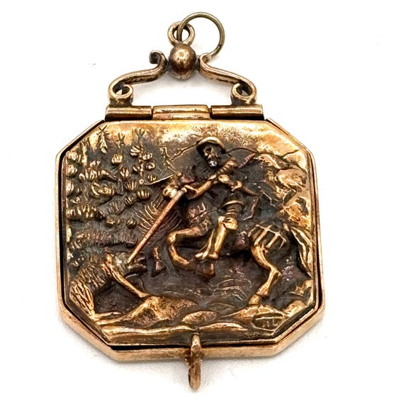 Antique Bronze Sundial Pendant View 3