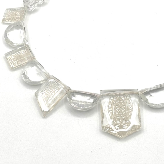 Art Deco Cut Crystal Necklace