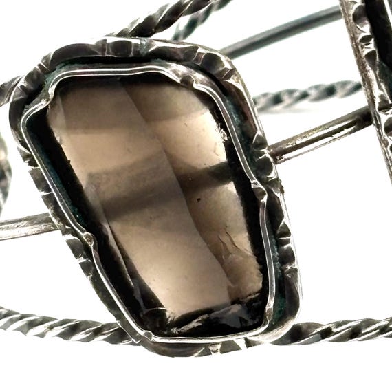 Studio Crafted Hypersthene and Silver Cuff Bracel… - image 5