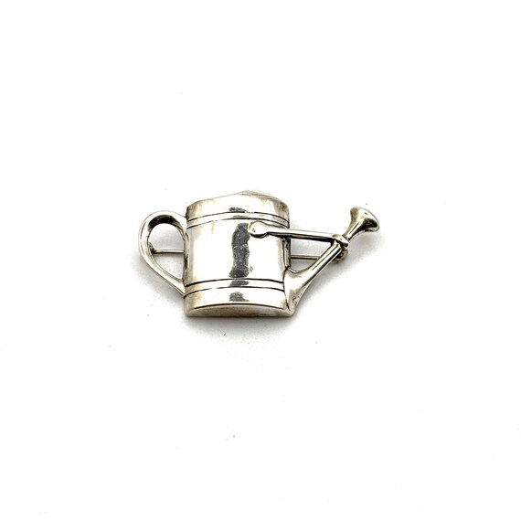 H & H DeMatteo Sterling Silver Watering Can Brooch View 2