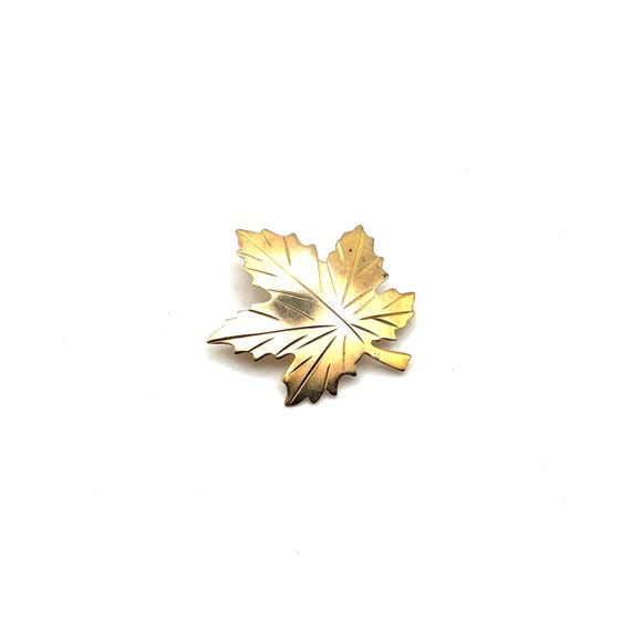 Bond Boyd Gold Vermeil Sterling Silver Leaf Brooch