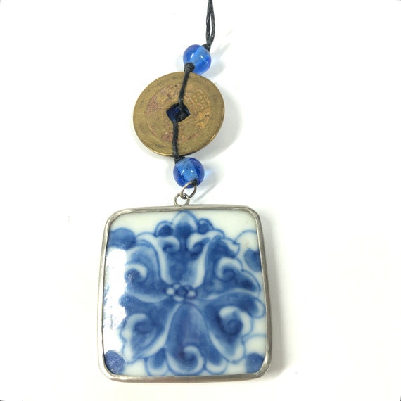 Antique Chinese Pottery Necklace - image 2