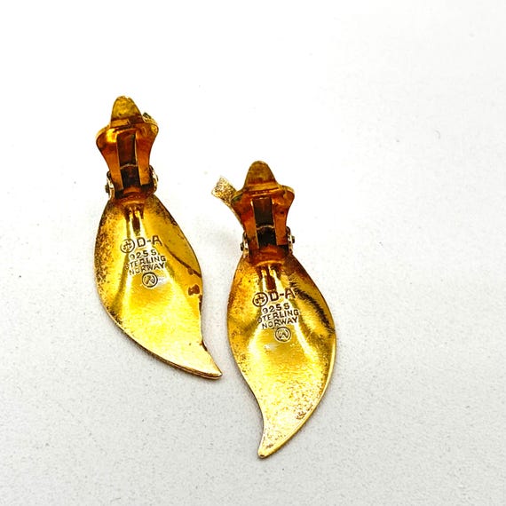 Pair of David Andersen Norway Enamel and Sterling… - image 5