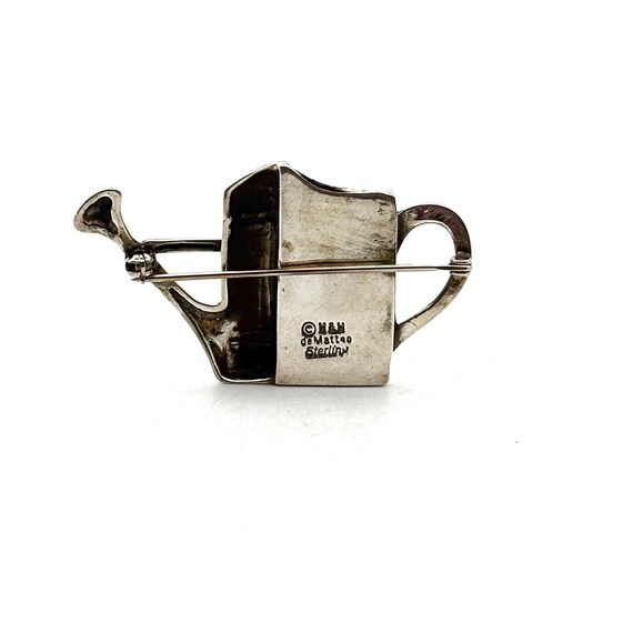 H & H DeMatteo Sterling Silver Watering Can Brooch View 3