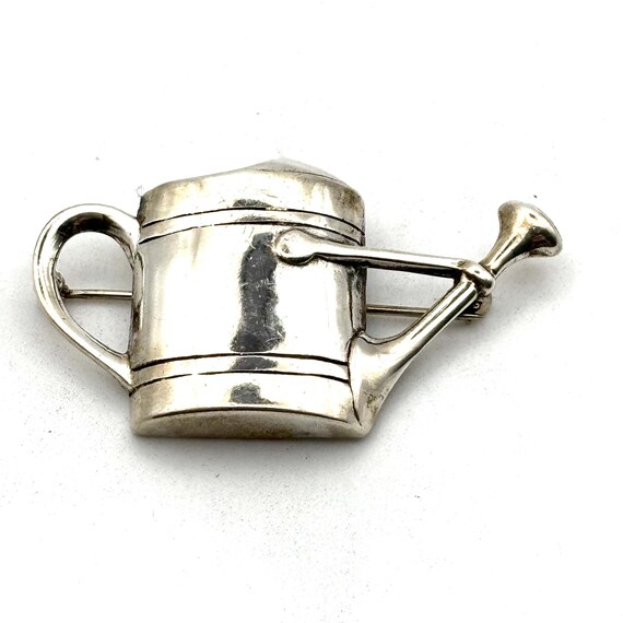 H & H DeMatteo Sterling Silver Watering Can Brooch View 4