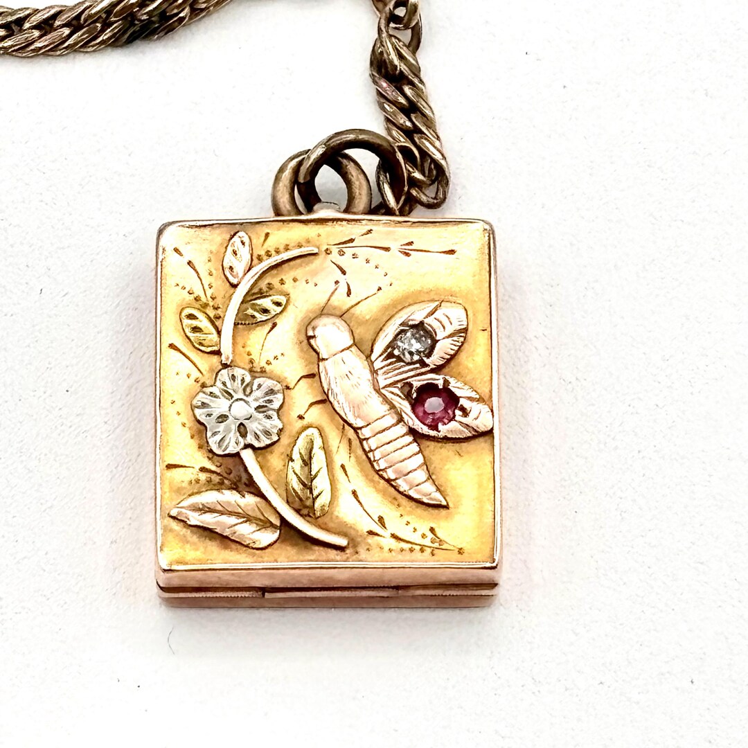 Gold Filled Art Nouveau Watch Chain Locket - Etsy