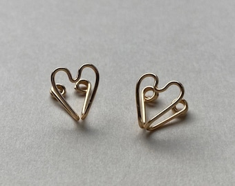 Heart Wire Clip-On Earrings