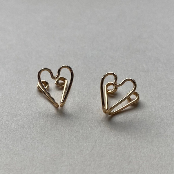 Heart Wire Clip-On Earrings