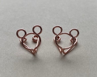 Mouse Inspired Wire Clip-On Earrings - Disney Inspired Clip on Earrings - Earrings for Kids