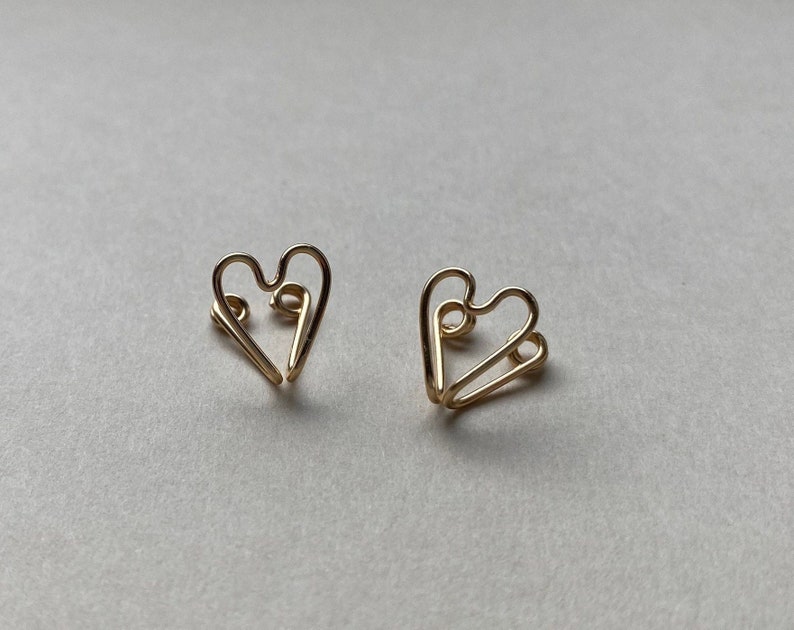 Heart Wire Clip-On Earrings image 1