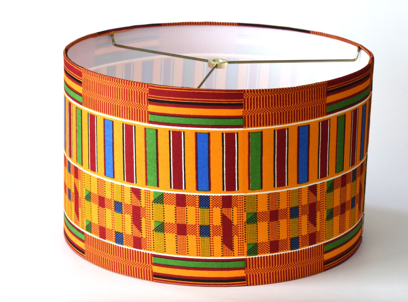 Tribal lamp shade African kente fabric lamp shade Made to Etsy