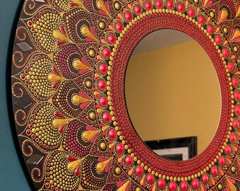 22” Dot Mandala Wall Mirror