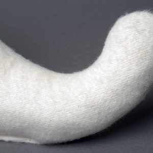 LARGE Organic Mustache Dog Toy, Undyed White Cotton Fleece, The Mustachio from the Hipster Collection by The Green Cat Lady, LLC™, USA Made image 9