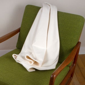 100% Organic Undyed White Cotton Fleece Double Layered Embroidered Blanket, Small / Medium, by The Green Cat Lady, LLC ™, Made in USA image 8