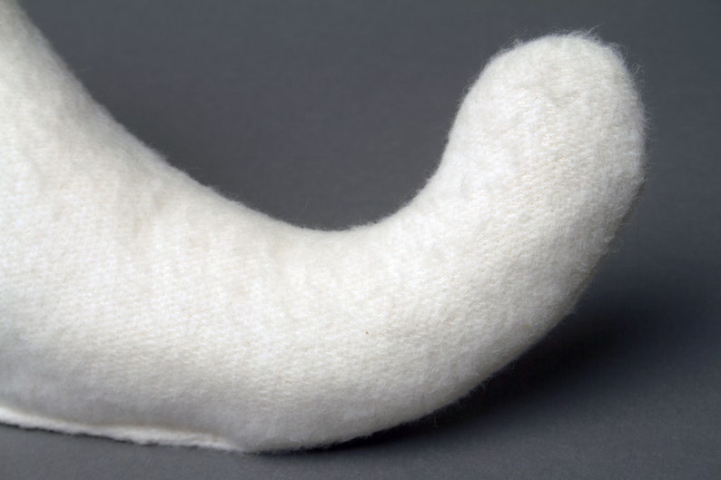SMALL Organic Mustache Dog Toy, Undyed White Cotton Fleece, The Mustachio from the Hipster Collection by The Green Cat Lady, LLC™, USA Made image 7