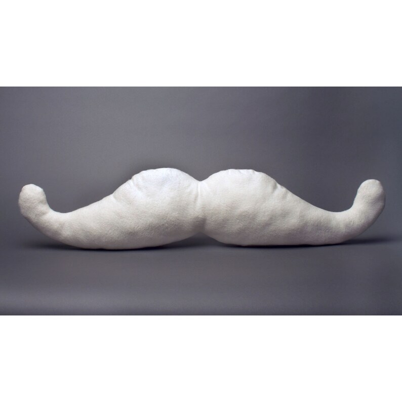 SMALL Organic Mustache Dog Toy, Undyed White Cotton Fleece, The Mustachio from the Hipster Collection by The Green Cat Lady, LLC™, USA Made image 4