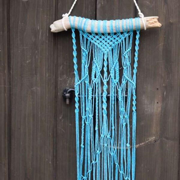 Small Boho Macrame Wall Hanging / Tapestry / Macrame Decor / Wall Art / Bohemian / Turquoise