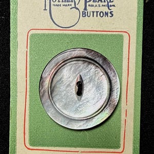 Vintage Mother of Pearl Cat Eye Buttons, 36mm Coat Buttons, Iridescent Abalone Shell