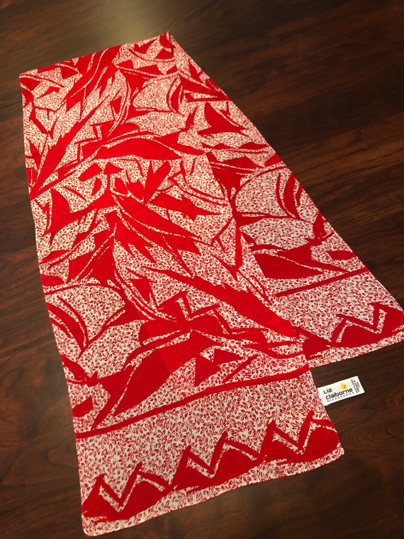 Beautiful Liz Claiborne Vintage Silk Long Scarf, … - image 1