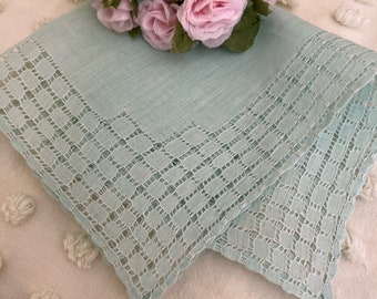 Lovely Cut Lace Wedding Handkerchief, Embroidered Hankerchief, Hankie, Hanky