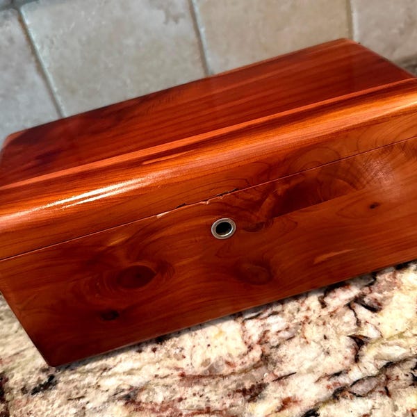 Adorable Vintage Lane Mini Cedar Chest, Wood Box, Stash Box