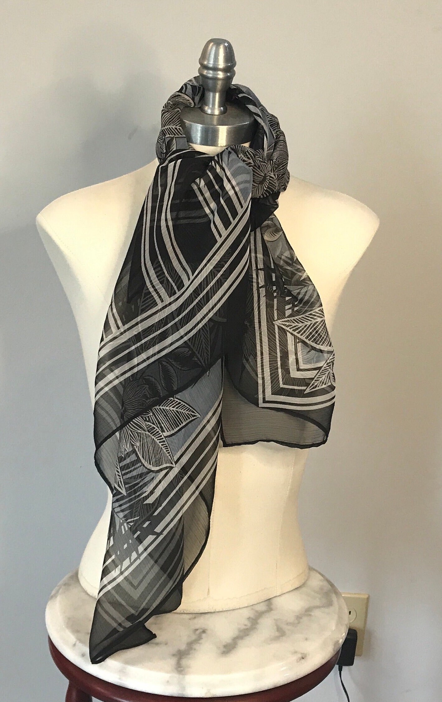 j press silk patchwork scarf