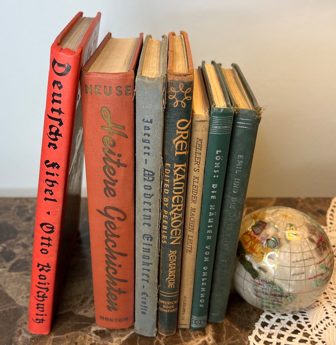 Vintage German Books Bookstacks Book Decor Bookshelf Etsy