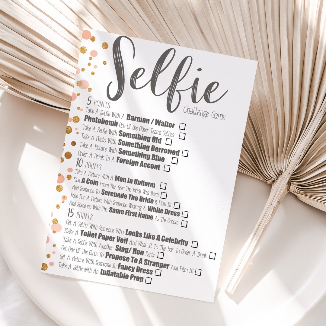 Hen Party Hen Do hen Party Selfie Challenge Game Polka Dot Hen Party Games  Favours Ideas Team Bride Hen Party Accessories Scavenger Hunt - Etsy UK